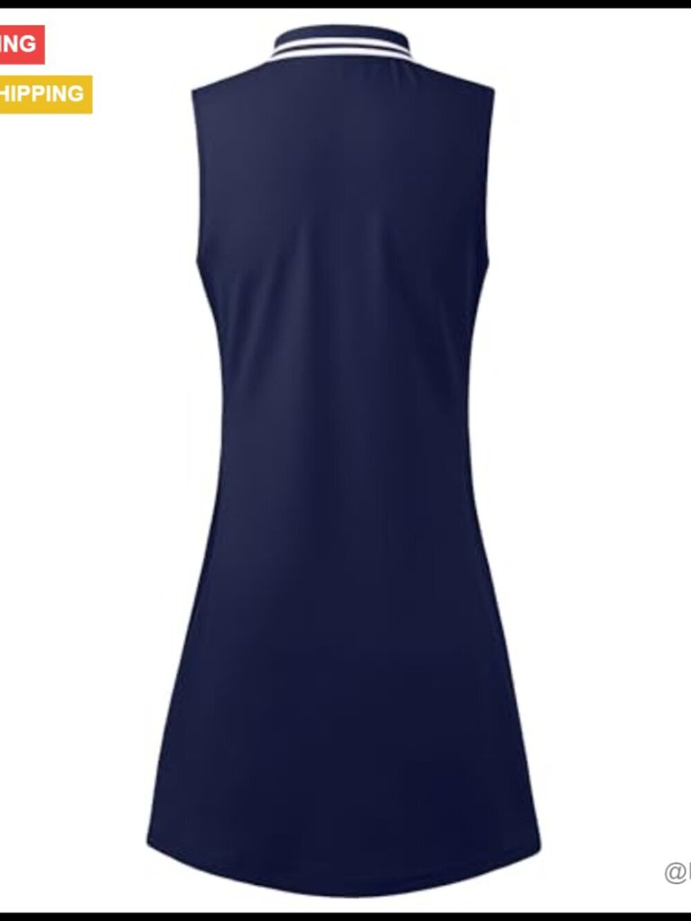 Sleeveless Golf Tennis Dress with Inner Shorts & Pockets - Picture 5 of 7